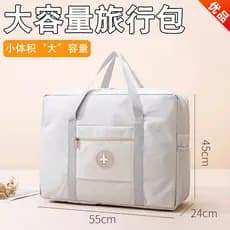 Bolsa de viagem portátil de curta distância, grande capacidade, feminina, dobrável, carrinho de estudante, bolsa de baga