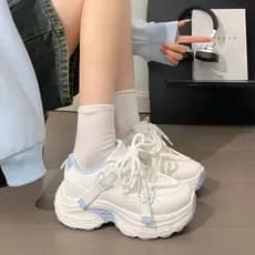 Meninas luz azul borboleta couro papai sapatos 2026 novo estilo primavera outono médio grandes crianças meninas venda qu