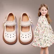 Meninas sapatos crianças de couro genuíno princesa pequenos sapatos de couro 2025 primavera novo estilo bebê menina simp