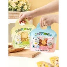Sacola de biscoito bonito crianças dos desenhos animados saco de presente de qualidade alimentar lanche floco de neve pa