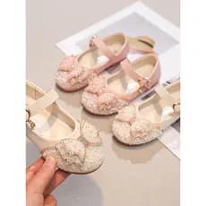 Comércio exterior sapatos infantis meninas sapatos de prata verão coreano strass plana princesa sapatos desempenho 2-9 a