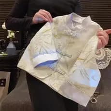 Meninas All-Match novo estilo chinês casaco 2024 primavera outono novo estilo bebê menina fivela Tang terno melhorado to