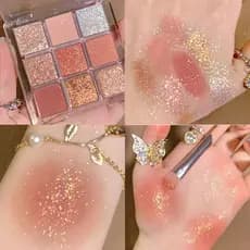 Paleta de sombras de nove cores ins Super Hot Color Renderização Nude Maquiagem Terra Cor Iniciante Puro Desejo Olho Per