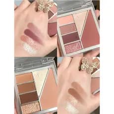 Sombra perolada de alto brilho deitado bicho da seda Blush sombra paleta tudo-em-um fosco estudante fresco Natura