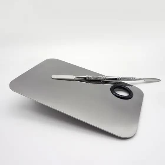 Paleta de maquiagem em aço inoxidável com paleta de paleta Paleta de maquiagem para Manicure