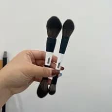 [Estoque pronto] Maquiagem de Mario F2/F3 Pincel de Blush de duas cabeças Pincel iluminador Pincel de sombra Pincel de m