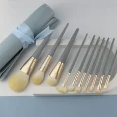 12 pçs Cangzhou conjunto de pincéis de maquiagem iniciante conjunto completo cabelo macio sombra escova pó solto fundaçã