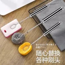 Escova de limpeza de aço inoxidável pote clipe auxiliar copo garrafa de leite Universal um clipe multiuso utensílios de