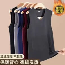 Homens outono inverno sem costura alemão veludo colete térmico escovado engrossado remendo sem mangas camisa de fundo co
