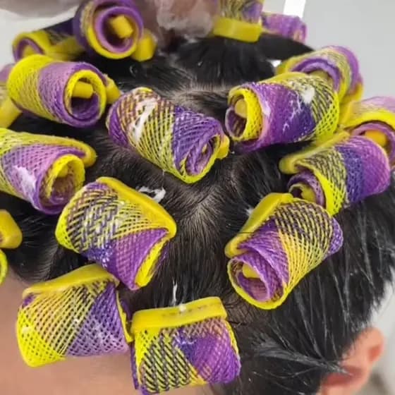 Textura perm textura masculina perm loja caracol rolo automático barra de rolo Curling ferro gancho cabeleireiro loja pe