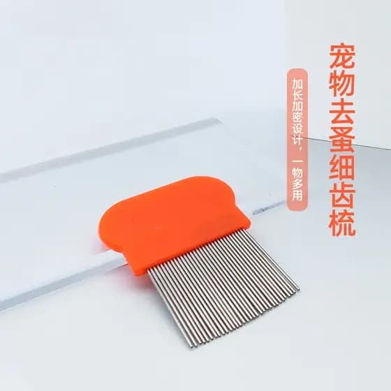 Cão gato pulga pente remover piolhos pente de dente fino flutuante pente de cabelo suprimentos para animais de estimação