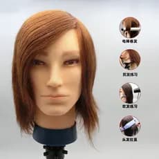 Modelo de cabeleireiro cabeça masculina manequim cabeça cabelo curto pode ser permanente cabeça de cabelo Real completo