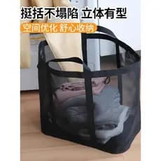 Novo estilo cesta de roupas sujas doméstico dobrável grande capacidade malha dura cesta de roupas sujas banheiro dormitó