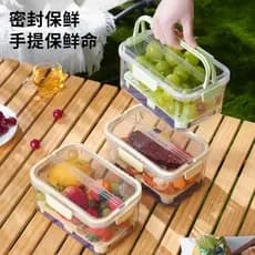 Caixa portátil para manter frescos, camada dupla, grande capacidade, geladeira, melão, frutas, vegetais, caixa para mant