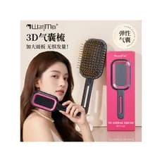 Demei 3D almofada de ar pente senhoras High-End caixa de presente cabelo liso fofo pente de cabeleireiro aço dourado mas