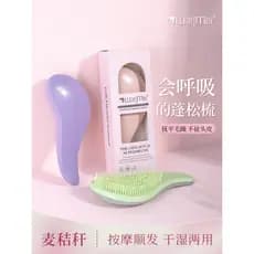 Demei pente de massagem pente de palha de trigo pente de alisamento de cabelo liso pente de estilo de dente largo portát