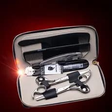 Tesoura de barbeiro conjunto de tesouras de cabeleireiro corte plano tesoura de dentes tesoura de desbaste profissional