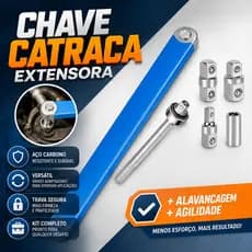 Chave de Extensão de Braço Catraca Ferramenta Multifuncional 15 Polegadas Reparo Automotivo