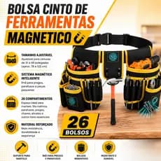 Bolsa Cinto De Ferramentas Magnetico Profissional Bolso Multifuncional Nylon Para eletricista Reparo
