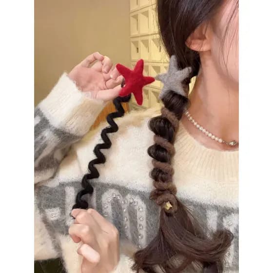 Linha telefônica anel de cabelo de pelúcia feminino torção barra high-End sentir simples laço de cabelo alta elástica ca