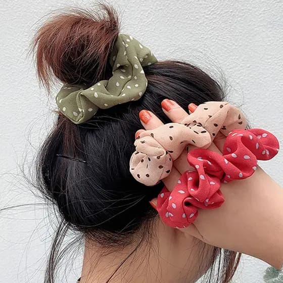 Anel de cabelo simples ins influenciador estilo coreano menina doce bonito Scrunchy rabo de cavalo Retro francês corda d