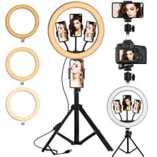 Ring Light Profissional 14" 3 Suportes Celular, Iluminação Uniforme, Ideal para Lives, Vídeos e Maquiagem
