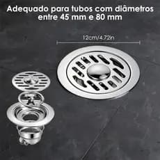 2pcs Grelha de Ralo Quadrada Inox 10x10cm, Anti-inseto e Anti-odor para Banheiros e Áreas Úmidas Domésticas