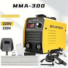 Máquina de Solda 220V MMA-300/MIG-300 Starmega Estável Poucos Respingos Com Proteção Completa Para Metais Diversos