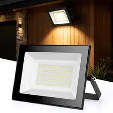 Refletor LED 50W Bivolt 127V/220V IP66 À Prova d'Água Luz Branco Frio para Jardim e Área Externa