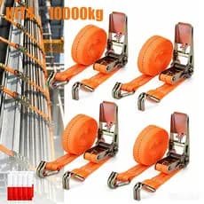 Kit 4 Cinta Catraca 25m 10000KG Com Gancho Reforçado Para Amarrar Carga Comprar um que dure 10 anos