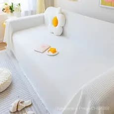Capa completa para sofá, capa à prova de vento, capa para camping, conjunto de peça única, manta para sofá cor creme, ca