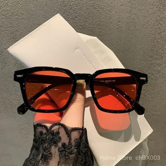 Óculos de sol femininos quadrados e elegantes, óculos de sol estilo coreano ZAAX