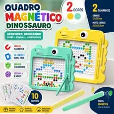 Lousa Mágica Caneta Magnética prancheta Infantil Educativo Autismo Cartelas Desenho
