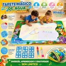 Tapete Mágico de Água Reutilizável e Seguro para Crianças Desenhar sem Bagunça e Estimular Criatividade