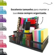 Organizador | Porta Caneta | Treco | Porta Lápis | Organizador de Mesa | Escritório Home Office Javick