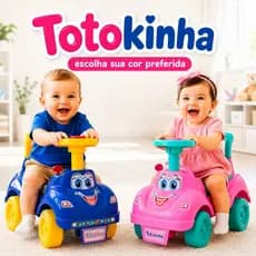 Totoka Infantil Bebe Motoca e Andador Totokinha Escolha Rosa ou Azul (+18 Meses) até 50KG