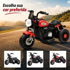 Mini Moto Elétrica Infantil Halei Bateria 6v Com Luz e Som para Menino e Menina, Escolha a Cor