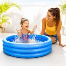 Piscina Infantil Inflável Pequena Para Criança +2Anos, 156L, de Plástico na Cor Azul, - INTEX - 1,14m X 25cm de Altura