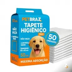 Tapete Higiênico Descartável para Cachorro Unidades 60x60 cm - Fralda Pet Xixi Cão Pequeno Médio