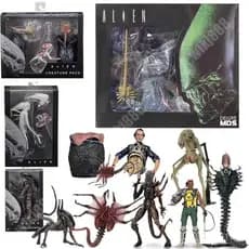 NECA Nova Figura de Ação Xenomorph Predator MEZCO MDS Xenomorph Egg Facehugger Chestburster Boneco Articulado Kenner AVP