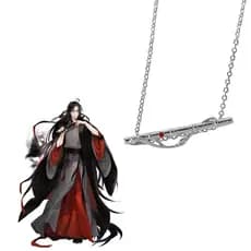 Anime Mo Dao Zu Shi Colar Grão-Mestre Do Cultivo Demoníaco Wei Wuxian Lan Wangji Cosplay Flauta Cruzada Pingente Gargant