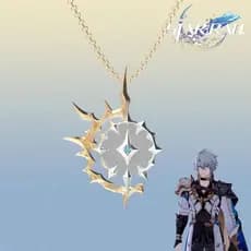Jogo Honkai : Star Rail Khaslana Phainon Cosplay Colar Gargantilha De Metal Corrente De Clavícula Dourada Hip Hop Unisse