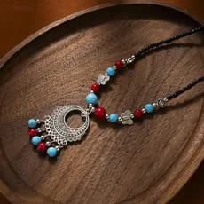 TUTU Turquia Boêmio ck Pedra Azul Moeda Étnica sel Colar Cocar Cigano Boho Praia Gargantilha Bib Cabeça Corrente Para Mu