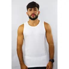 Regata Americana Masculina Slim Fit Ribana 98% Algodão 2% Elastano Regata Academia | Dia a Dia | PROMOÇÃO