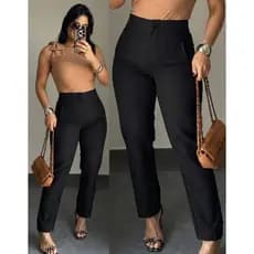 Calça Alfaiataria Feminina Social Premium Feminina Skinny Justa Modela Corpo