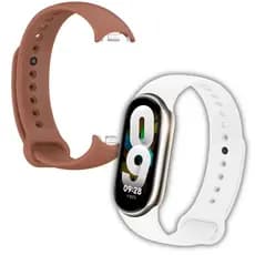 KIT 2 Pulseira De Silicone Para Smartwatch Mi Band 8 Compatível MiBand 9 Sport MI Band 10