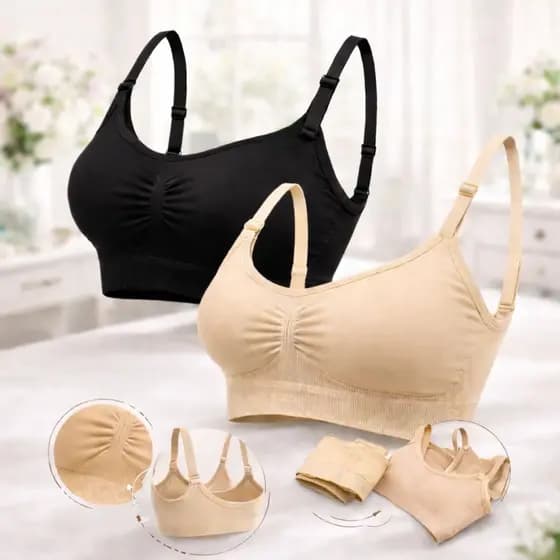 KIT 2 Top Sutiãs Premium sem Costura Respiráveis,Com Alça  Ajustável Levantador de Busto,Sutiãs