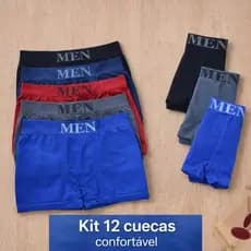 Kit 12 Cuecas Boxer Masculino Sem Costura de Microfibra Cueca Box Macia Premium