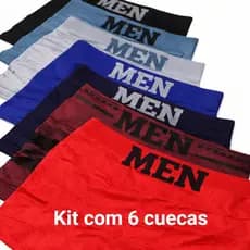 6 Cuecas Masculinas cuecas Box Masculina sem costura confortavel Premium