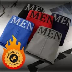 Kit 4 Cuecas BoxBoxer Conforto Maximo.,Tecido Confort, Ajuste Perfeito e Cores Variadas.